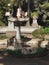 Garden with fountain of marble in malaga park