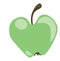 A garden-fresh green apple ready to enjoy vector color drawing or illustration