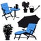 Garden furniture, vector silhouettes