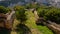 Garden of Gibralfaro castle, with the city of Malaga below