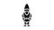 garden gnome glyph icon animation
