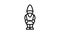 garden gnome line icon animation