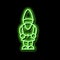 garden gnome neon glow icon illustration