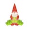 Garden Gnome Standing On Grass