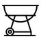 Garden grill icon outline vector. Bbq fire