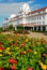 A garden grows in front of the Wentworth by the Sea Hotel,