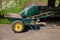 Garden hand truck yellow wheels barrow handcart pushcart green yellow box