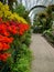 Garden: historic glasshouse flower display - v