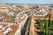 Garden of historical city Cordoba with area of 8th century mosque Mezquita of Andalucia, Spain