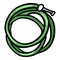 Garden Hose Doodle Icon. Single Cartoon Color Illustration