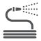 Garden hose glyph icon, farming and agriculture