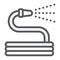 Garden hose line icon, farming and agriculture