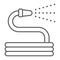 Garden hose thin line icon, farming agriculture