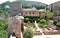 Garden inside the Alhambra in Granada in Andalusia (Spain)