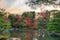 Garden in Kinkaku-ji the Golden Pavilion in Autumn season, Japan