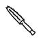 garden knife tool line icon vector illustration