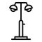 Garden lamp icon outline vector. Stand light