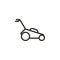 Garden, lawn, mower vector icon. Element of design tool for mobile concept and web apps vector. Thin line icon for website design