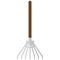 Garden leaf rake icon, vector illustration