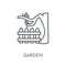 Garden linear icon. Modern outline Garden logo concept on white