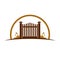 Garden Old Gate Illustration Logo Symbol Graphic Design