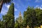 Garden of orange and cypress trees in the courtyard of the Great Mosque, now a Catholic cathedral. UNESCO World Heritage