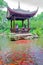 Garden pagoda and red fishes