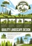 Garden and park landscape architecture poster