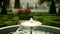 Garden park in Olomouc, fountain iron landmark historical monument reserve architecture memorial, tank water jet height spout