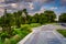 Garden and path at Druid Hill Park in Baltimore, Maryland.