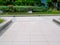 Garden path of paving slabs in the garden Floor panels, walkways of parks