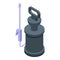 Garden pesticide sprayer icon isometric vector. Chemical pressure