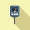 Garden ph meter icon flat vector. Probe test kit