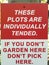 garden plots individually tended sign red and white
