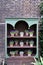 Garden: potted plant display shelves