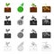 Garden, rural, production and other web icon in cartoon style.Vitamins, farm, plot, icons in set collection.