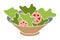 Garden salad / vegetable salad with lettuce and tomatoes flat color icon for apps and websites