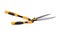 Garden scissors for pruning bushes on a white background