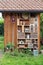 Garden shed with insect hotel