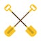Garden shovels tools crossed symbol