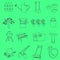 Garden simple outline symbols and icons eps10