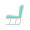 Garden soft rocking chair icon flat isolated vector