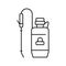 garden sprayer pressure water irrigation line icon vector illustration