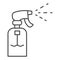 Garden sprayer thin line icon. Sprey vector illustration isolated on white. Sprinkler outline style design, designed for