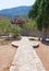 Garden stone walkway