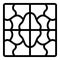 Garden tile icon outline vector. Floor installation