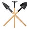 Garden tools as icon isolated