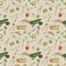 Garden tools seamless pattern