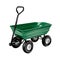 Garden trolley from multicolored paints. Splash of watercolor, colored drawing, realistic