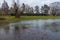 Garden by the Utrata river in Zelazowa Wola, Poland